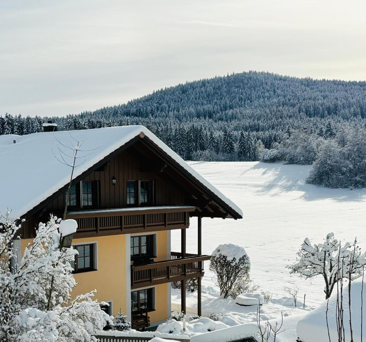 Ferienwohnungen Holzferienhaeuser Leithenwald ツヴィーゼル エクステリア 写真